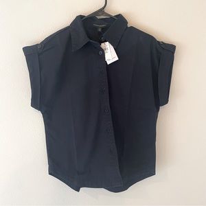NWT Navy Utility Shirt. Banana Republic (XS petite)